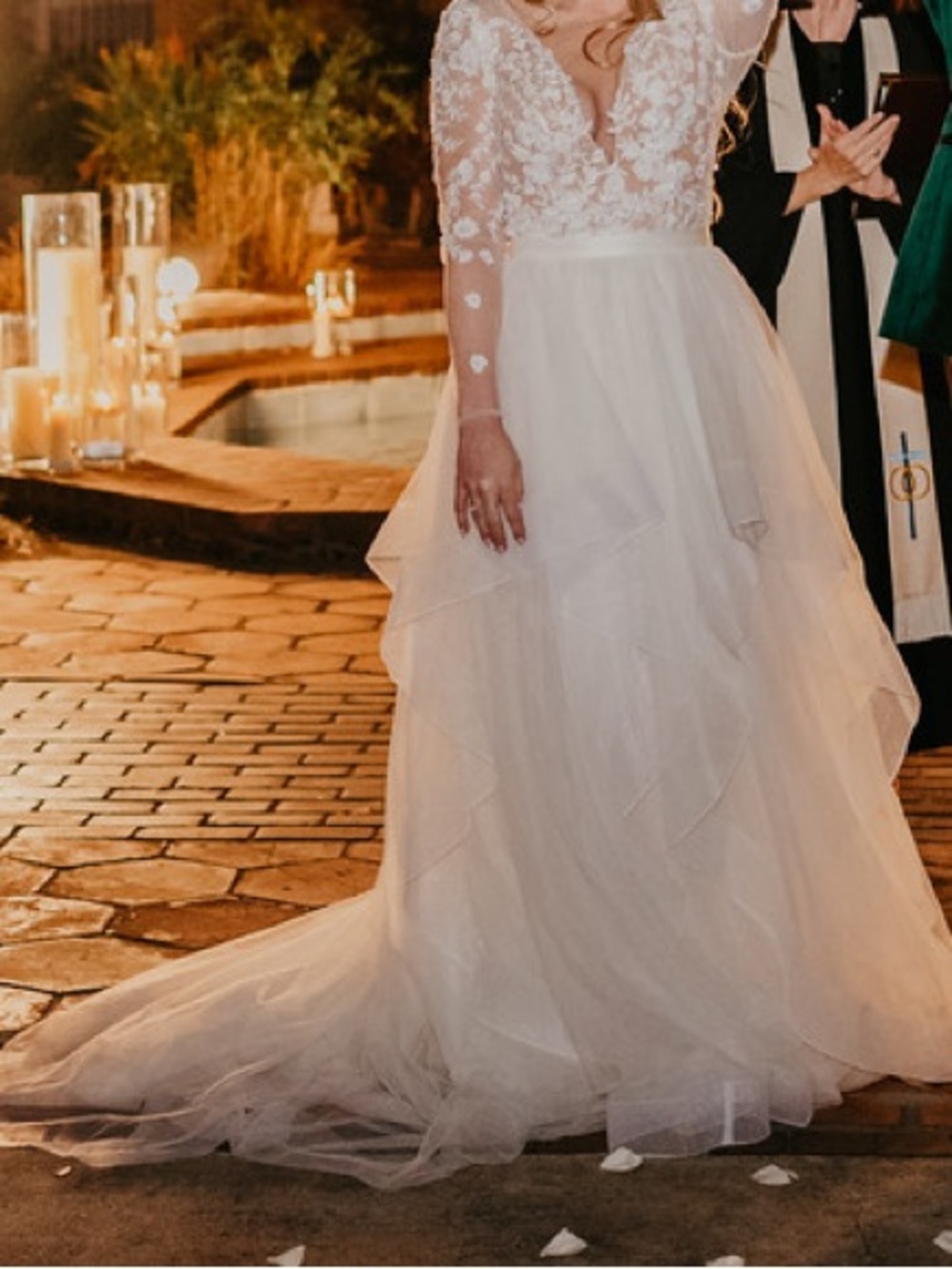 Galina Signature - Embroidered Illusion Bodysuit Wedding Dress & optional skirt - Picture 14 of 15